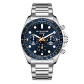 Lee Cooper Men's  Multifunction Watch Grey Dial With Silver Metal Band,LC08215.360